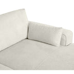 California L-Form Ecksofa Rechts - Stoffbezug Creme Weiß - FURNHOUSE