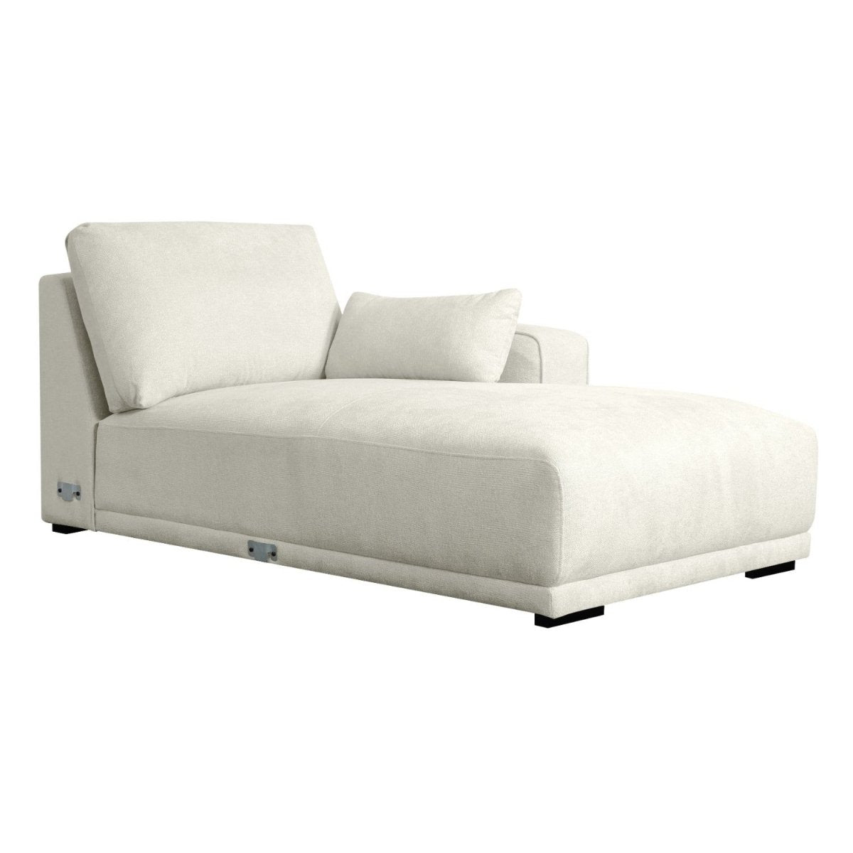 California L-Form Ecksofa Rechts - Stoffbezug Creme Weiß - FURNHOUSE
