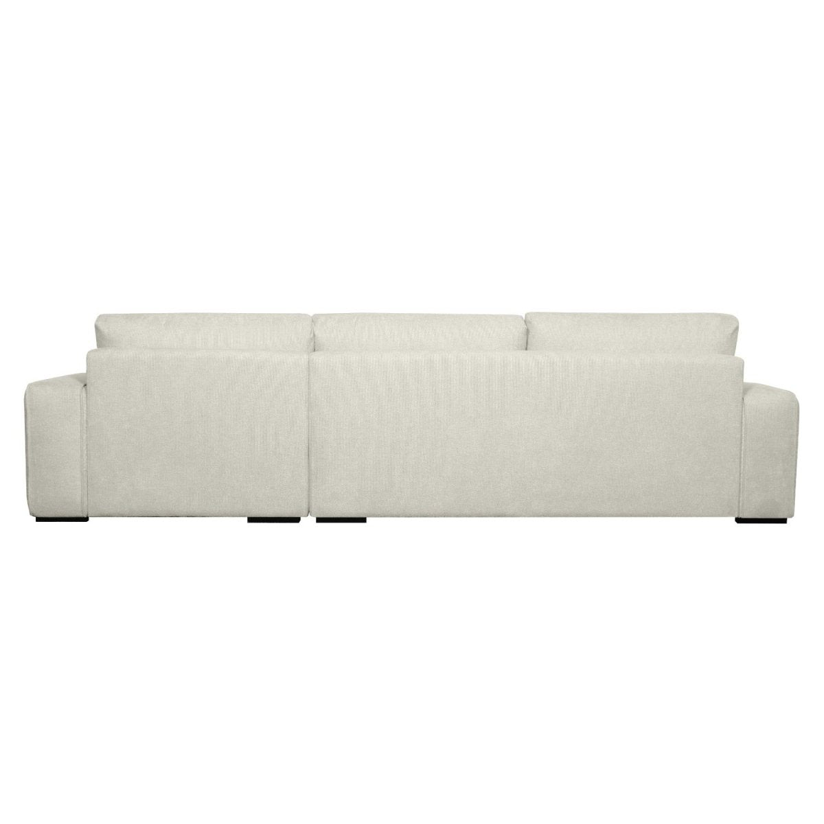 California L-Form Ecksofa Rechts - Stoffbezug Creme Weiß - FURNHOUSE