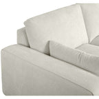 California L-Form Ecksofa Rechts - Stoffbezug Creme Weiß - FURNHOUSE