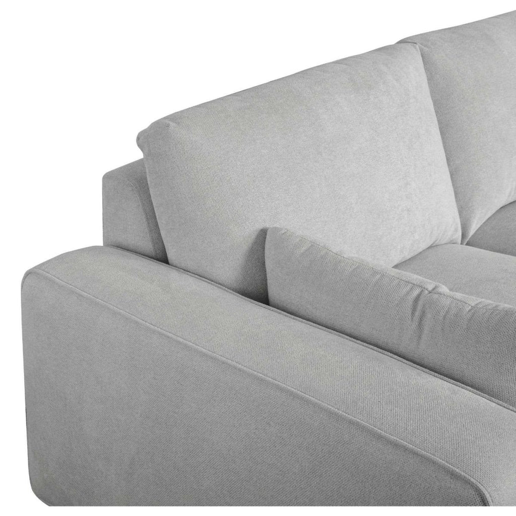 California L-Form Ecksofa Rechts - Stoffbezug Grau - FURNHOUSE