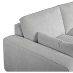 California L-Form Ecksofa Rechts - Stoffbezug Grau - FURNHOUSE