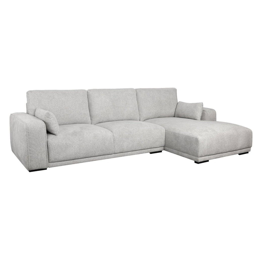 California L-Form Ecksofa Rechts - Stoffbezug Grau - FURNHOUSE