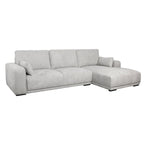 California L-Form Ecksofa Rechts - Stoffbezug Grau - FURNHOUSE