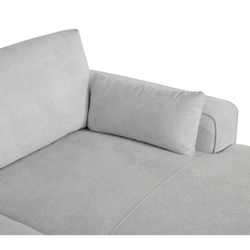 California L-Form Ecksofa Rechts - Stoffbezug Grau - FURNHOUSE