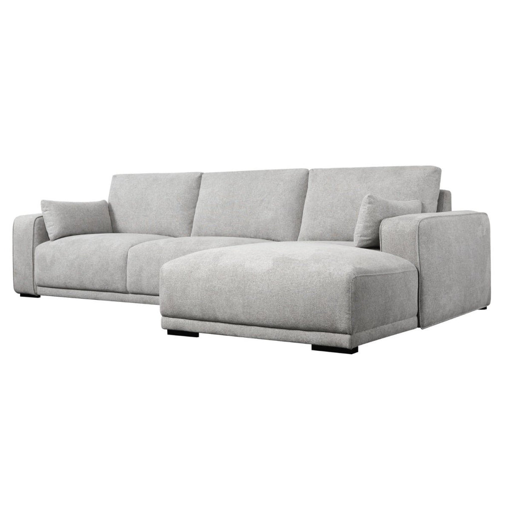 California L-Form Ecksofa Rechts - Stoffbezug Grau - FURNHOUSE