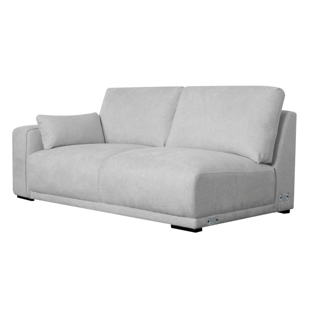 California L-Form Ecksofa Rechts - Stoffbezug Grau - FURNHOUSE