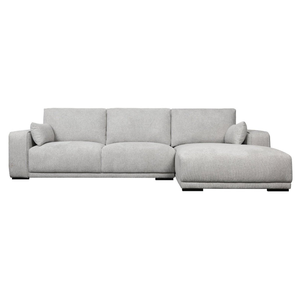 California L-Form Ecksofa Rechts - Stoffbezug Grau - FURNHOUSE