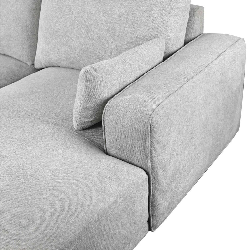 California L-Form Ecksofa Rechts - Stoffbezug Grau - FURNHOUSE