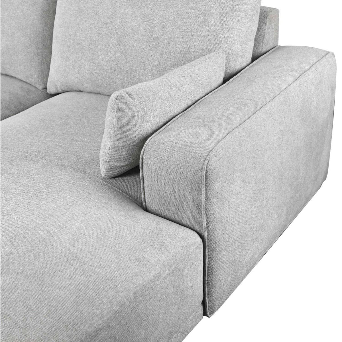 California L-Form Ecksofa Rechts - Stoffbezug Grau - FURNHOUSE