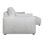 California L-Form Ecksofa Rechts - Stoffbezug Grau - FURNHOUSE