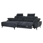 Colorado L-Form Ecksofa Links – mit Elektrische Relaxfunktion, USB - Stoffbezug Grau - FURNHOUSE