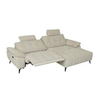 Colorado L-Form Ecksofa Rechts – mit Elektrische Relaxfunktion, USB - Stoffbezug Creme Weiß - FURNHOUSE