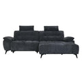 L-Form Ecksofa Colorado Grau von vorne