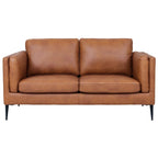 Couchgarnitur 3+2 Valencia - Echtleder Cognacbraun, 220 + 157 cm - FURNHOUSE
