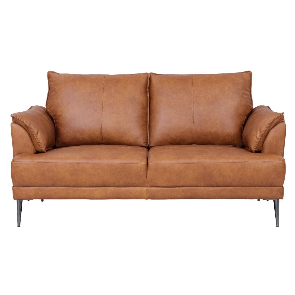 Couchgarnitur 3+2 - Echtleder Cognacbraun - IBBE DESIGN - FURNHOUSE