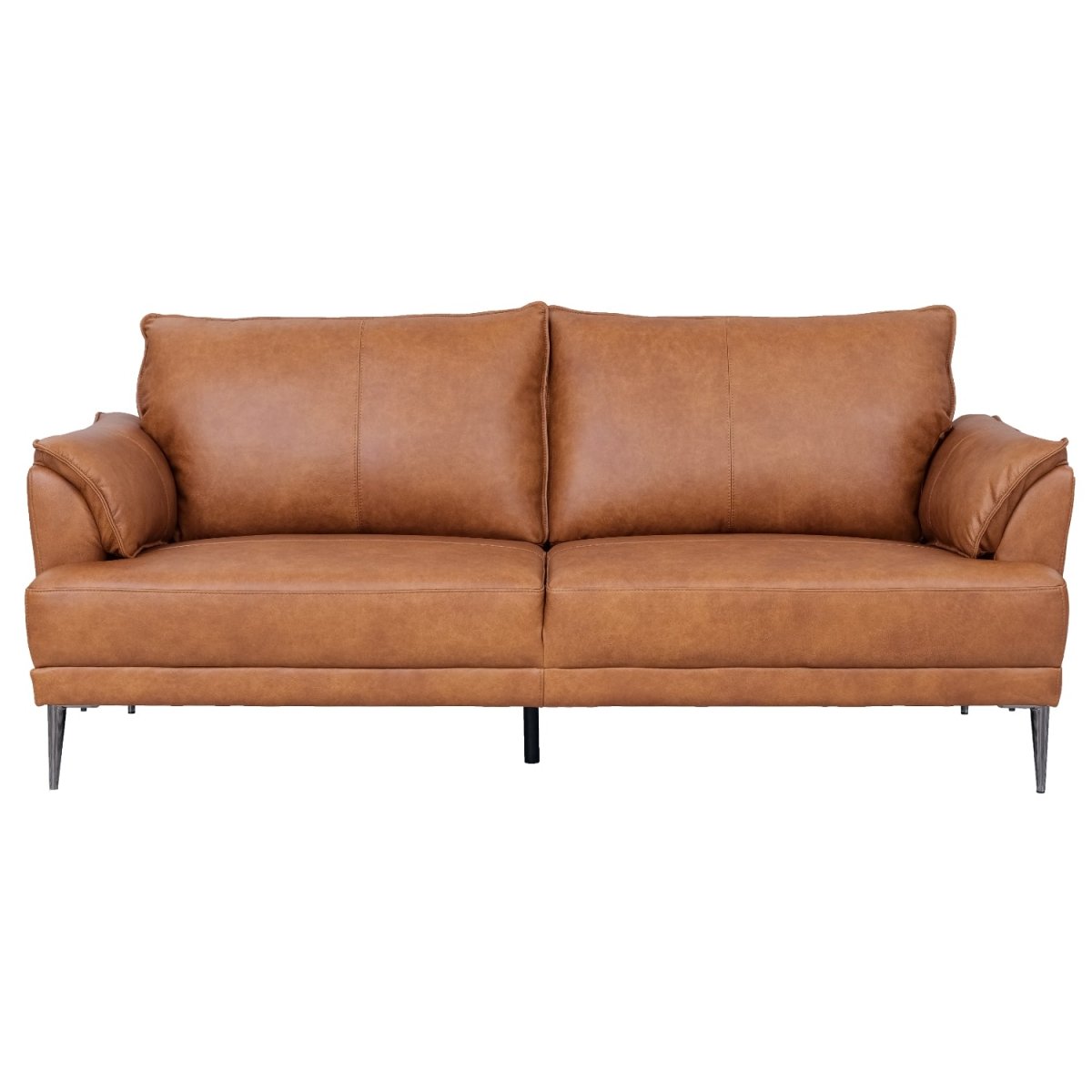 Couchgarnitur 3+2 - Echtleder Cognacbraun - IBBE DESIGN - FURNHOUSE