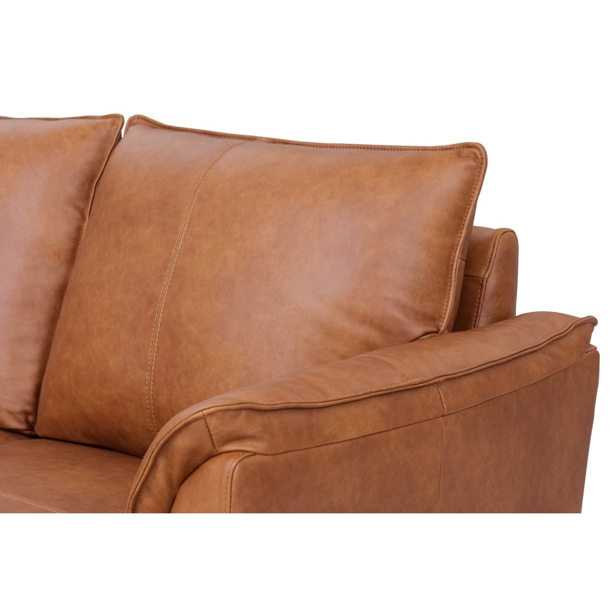 Couchgarnitur 3+2 - Echtleder Cognacbraun - IBBE DESIGN - FURNHOUSE