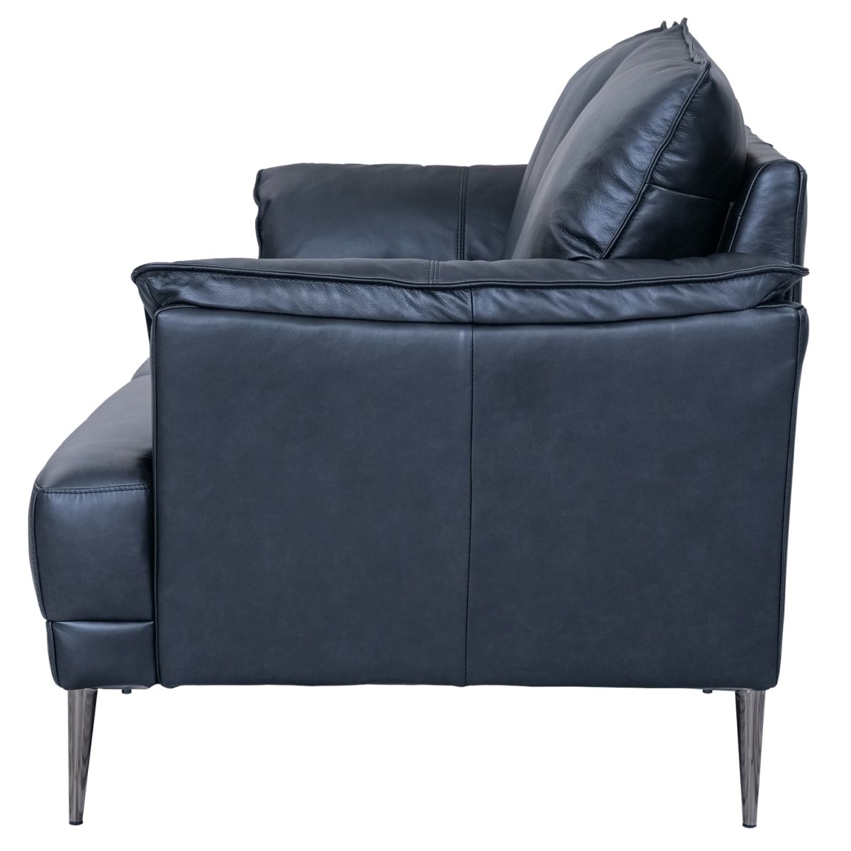 Couchgarnitur 3+2 - Echtleder Schwarz - IBBE DESIGN - FURNHOUSE