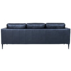 Couchgarnitur 3+2 Valencia - Echtleder Schwarz, 220 + 157 cm - FURNHOUSE