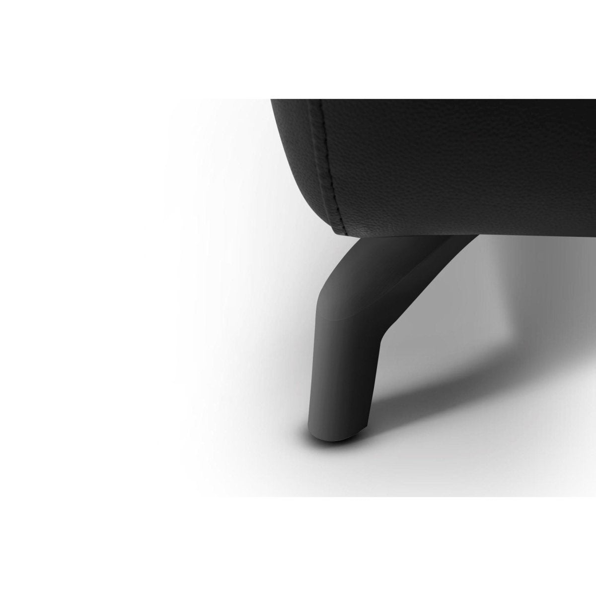 Couchgarnitur 3+2 - mit Elektrische Relaxfunktion, USB - Lederbezug Schwarz - FURNHOUSE