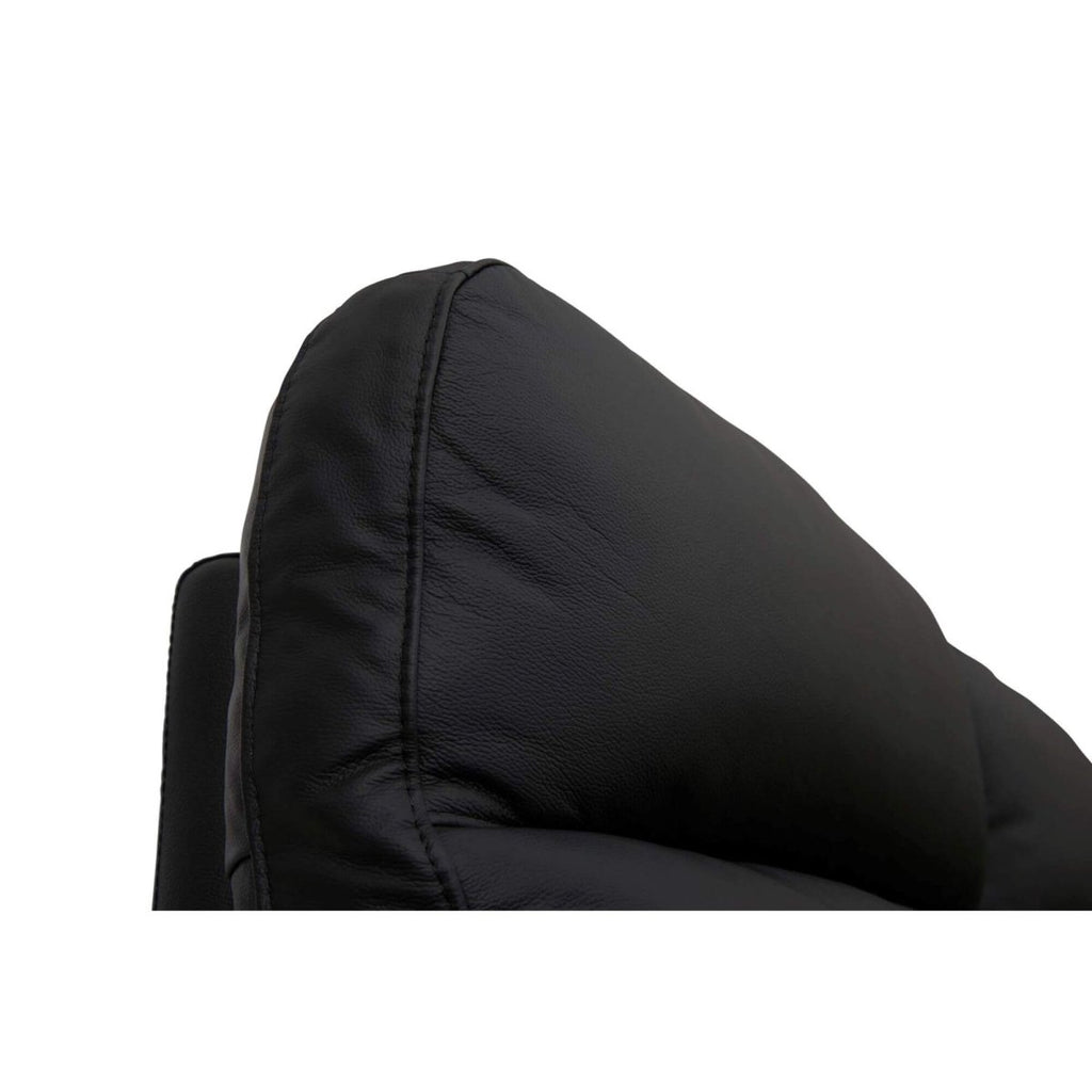 Couchgarnitur 3+2 - mit Elektrische Relaxfunktion, USB - Lederbezug Schwarz - FURNHOUSE