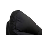 Couchgarnitur 3+2 Selesta - Elektrisch mit USB, Echtleder & Kunstleder Schwarz - FURNHOUSE