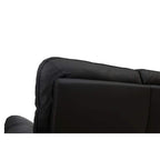 Couchgarnitur 3+2 Selesta - Elektrisch mit USB, Echtleder & Kunstleder Schwarz - FURNHOUSE