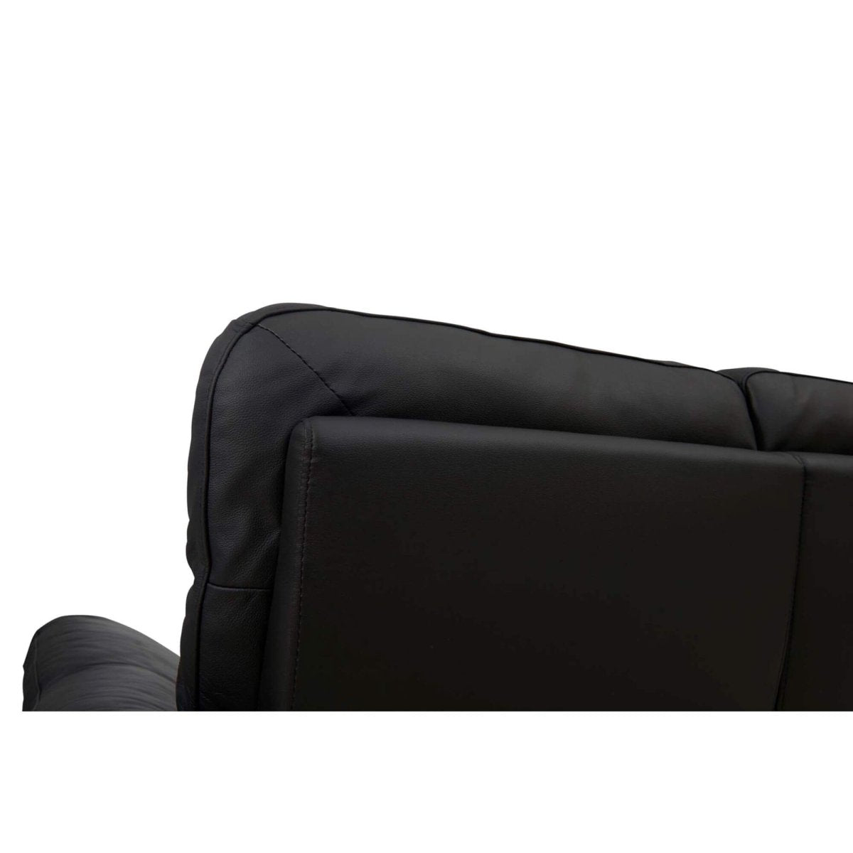 Couchgarnitur 3+2 - mit Elektrische Relaxfunktion, USB - Lederbezug Schwarz - FURNHOUSE