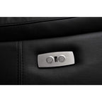 Couchgarnitur 3+2 Selesta - Elektrisch mit USB, Echtleder & Kunstleder Schwarz - FURNHOUSE