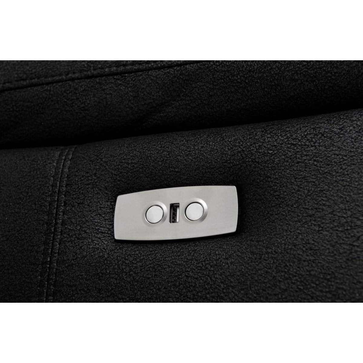 Couchgarnitur 3+2 - mit Elektrische Relaxfunktion, USB - Stoffbezug Schwarz - IBBE DESIGN - FURNHOUSE