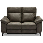 Couchgarnitur 3+2 Selesta - Elektrisch mit USB, Stoff Taupe - FURNHOUSE
