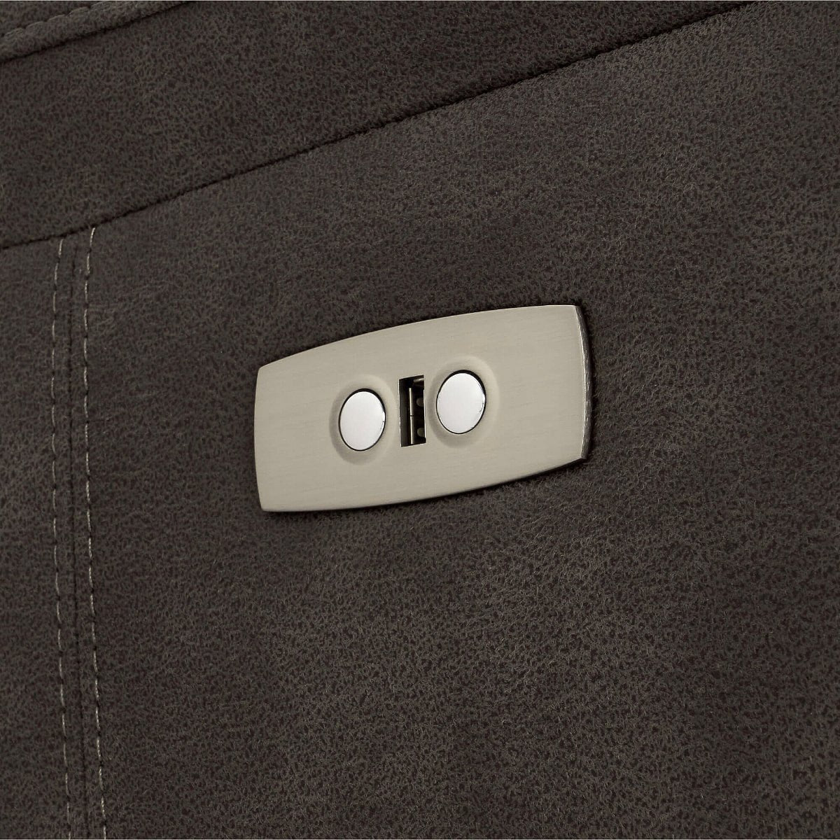 Couchgarnitur 3+2 - mit Elektrische Relaxfunktion, USB - Stoffbezug Taupe - FURNHOUSE