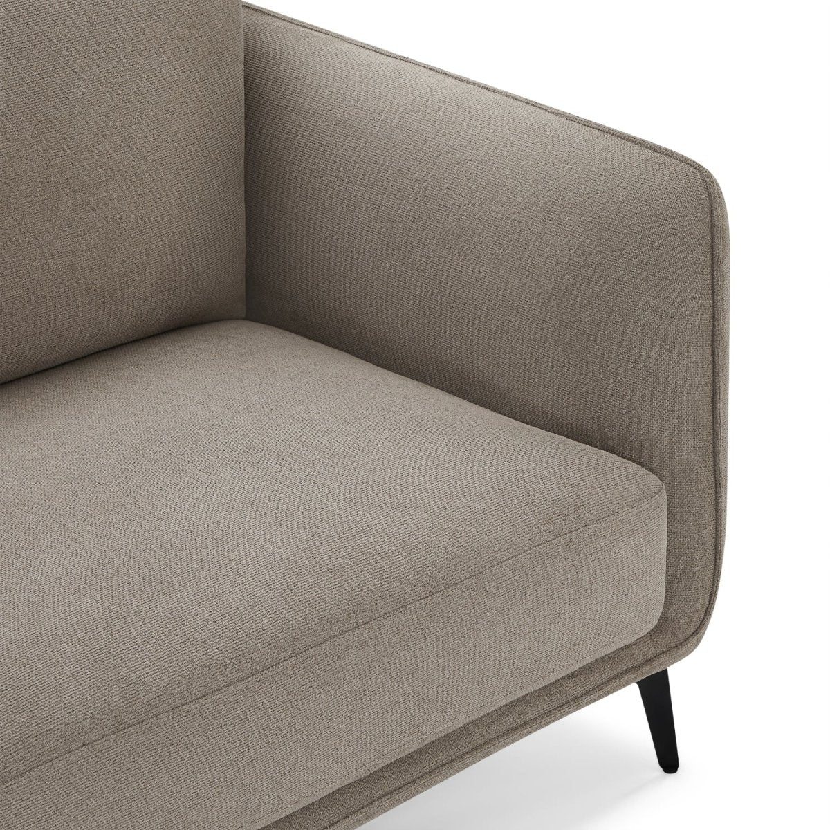 Couchgarnitur 3+2 Sofa - Stoffbezug Taupe - FURNHOUSE