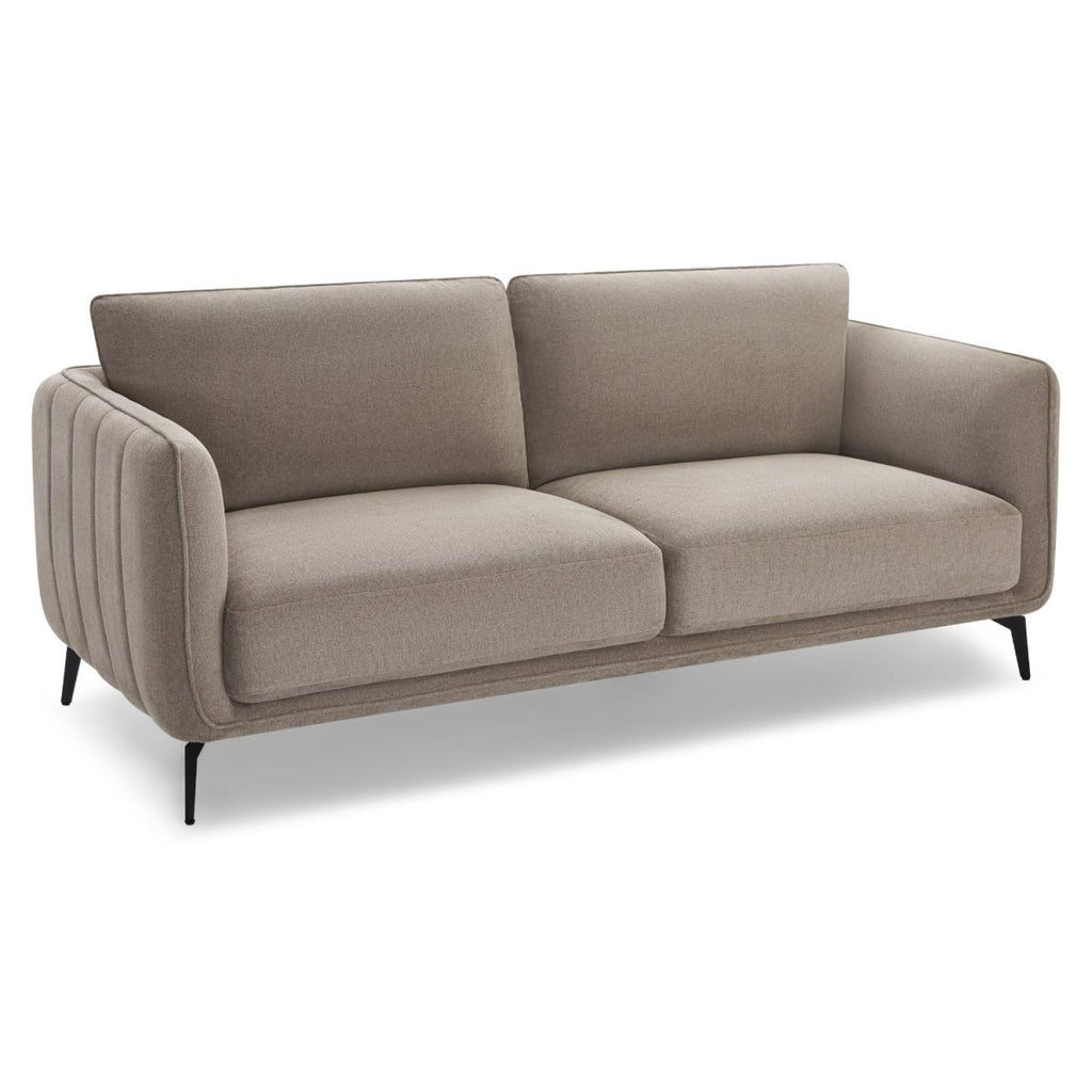 Couchgarnitur 3+2 Sofa - Stoffbezug Taupe - FURNHOUSE