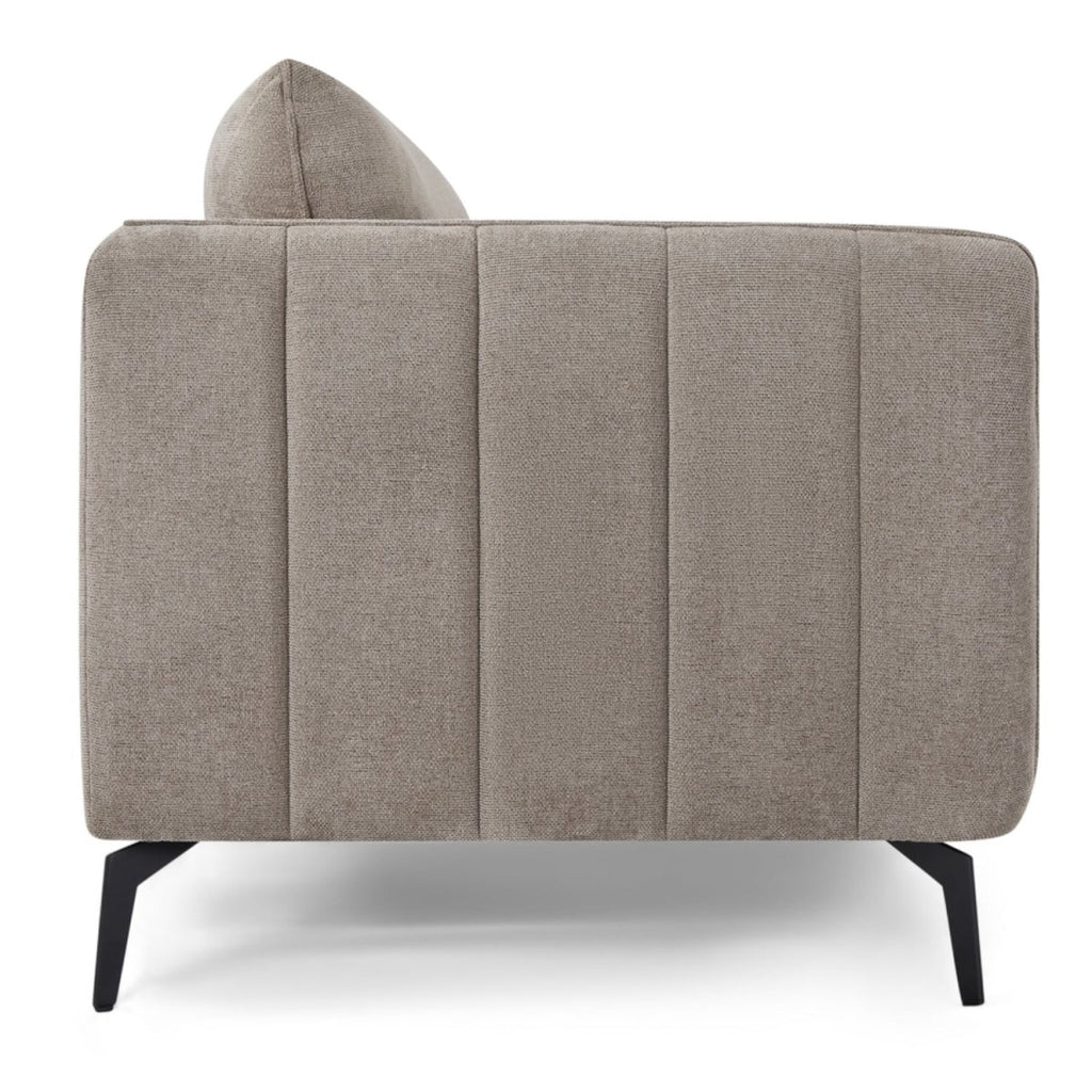 Couchgarnitur 3+2 Sofa - Stoffbezug Taupe - FURNHOUSE