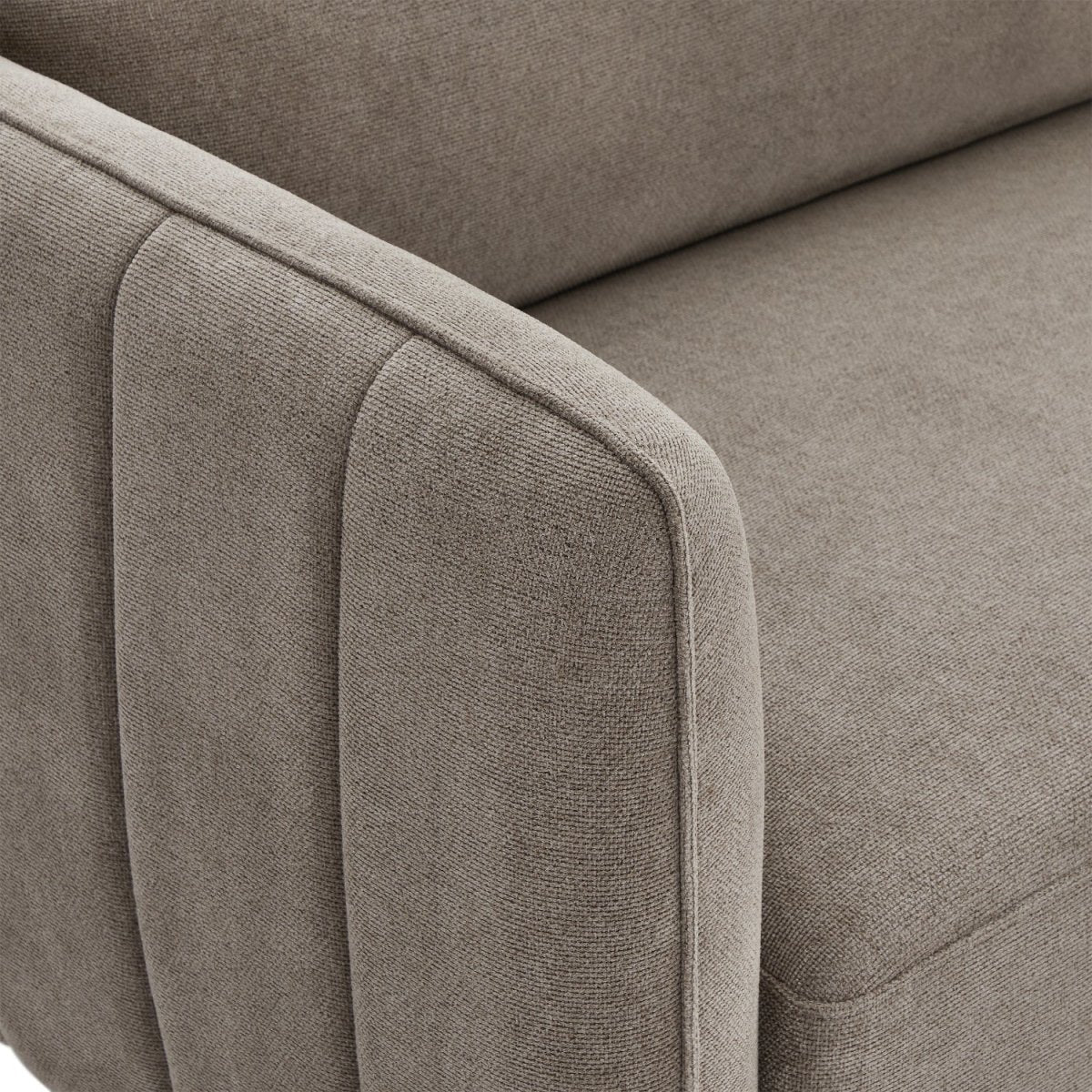Couchgarnitur 3+2 Sofa - Stoffbezug Taupe - FURNHOUSE