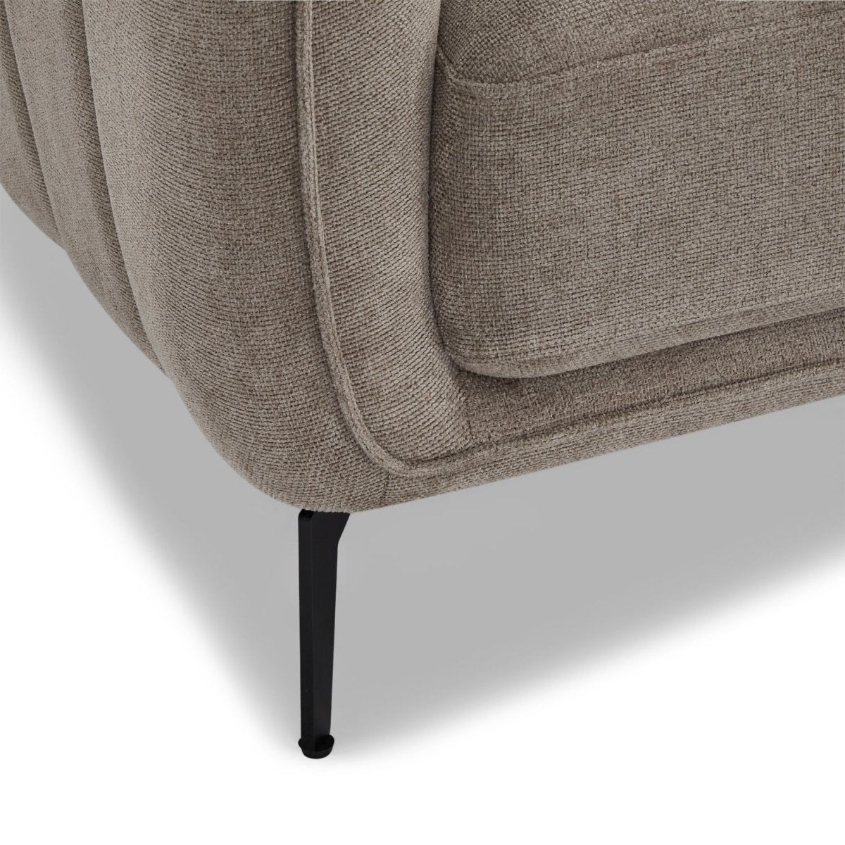 Couchgarnitur 3+2 Sofa - Stoffbezug Taupe - FURNHOUSE