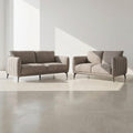 Couchgarnitur 3+2 Sofa - Stoffbezug Taupe - FURNHOUSE