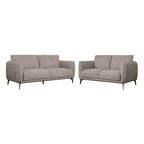 Couchgarnitur 3+2 Selena - Stoff Beige, 197 + 158 cm - FURNHOUSE