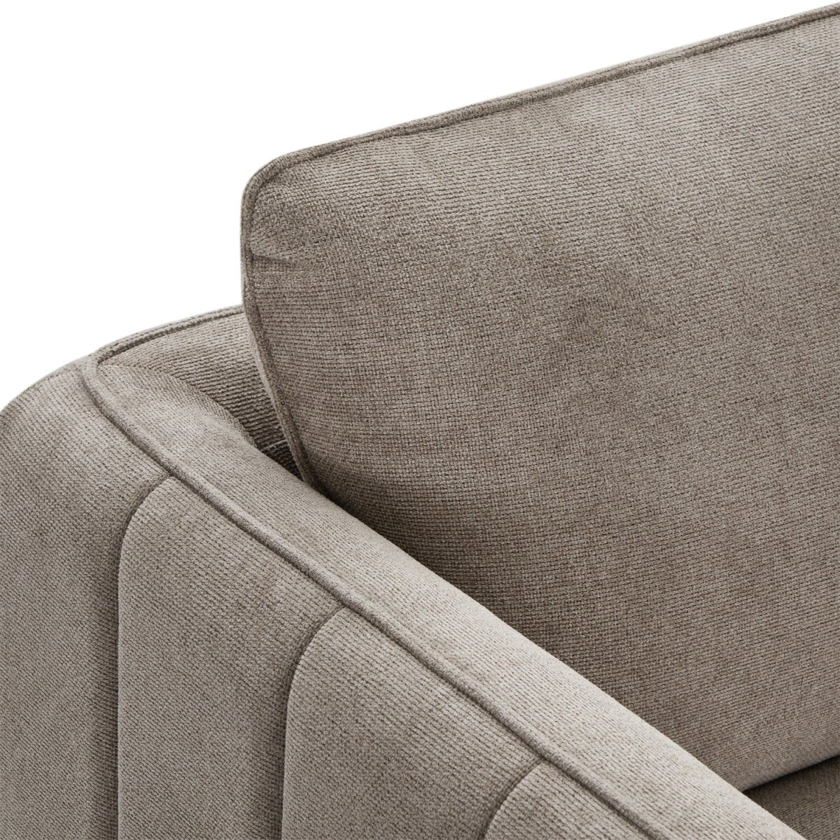 Couchgarnitur 3+2 Sofa - Stoffbezug Taupe - FURNHOUSE