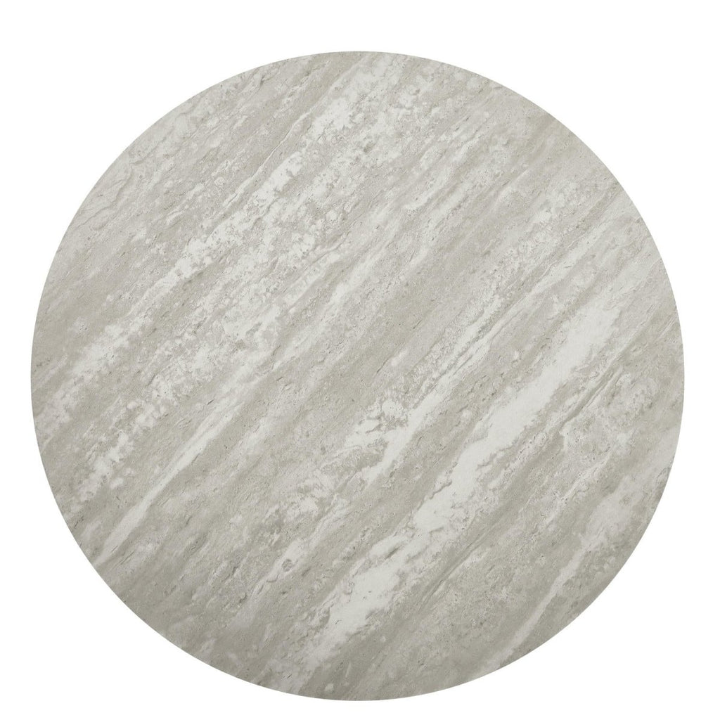 Couchtisch 2er Set ø45/60 cm Tango - Travertine-Optik Grau - FURNHOUSE