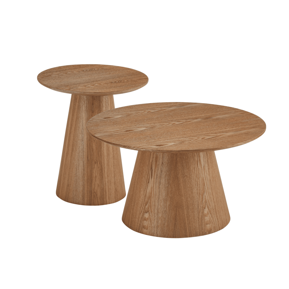 Couchtisch 2er Set ø45/80 cm Tango - Wildeiche Natur - FURNHOUSE