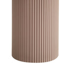 Säulenfüße in Rillenoptik im Detail, Wave 2er Set ø50 cm + 130 x 70 cm Braun