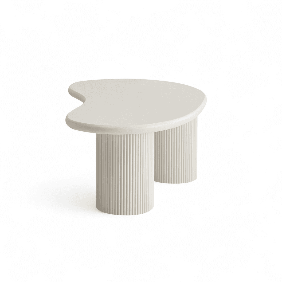 Couchtisch 2er Set ø50/130x70 cm - Weiß - FURNHOUSE