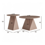 Maße Aura 2er Set ø50/80 cm Braun: ø50 / 80 cm, Höhe 50 / 45 cm