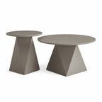 Couchtisch 2er Set ø50/80 cm - Taupe - FURNHOUSE