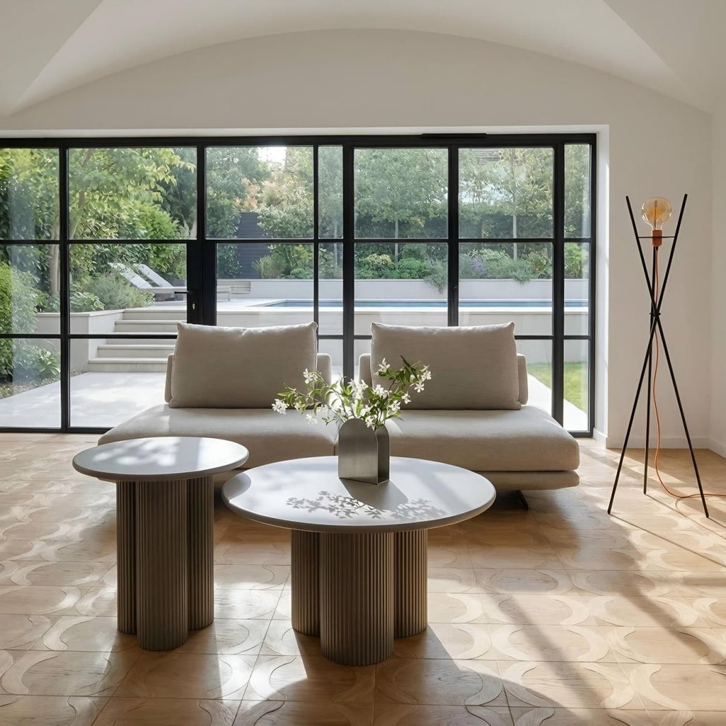 Couchtisch 2er Set ø50/80 cm - Taupe - FURNHOUSE