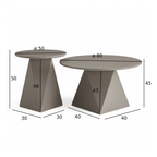 Couchtisch 2er Set ø50/80 cm - Taupe - FURNHOUSE