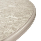 Couchtisch 2er Set ø60/80 cm Easy - Marmoroptik & Lamellenoptik Beige - FURNHOUSE